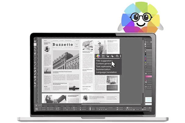 Exemple de l'interface utilisant l'assistant Quarky AI*