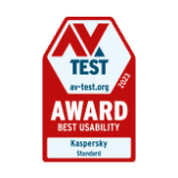 AV Test Award Best Usability Kaspersky Standard