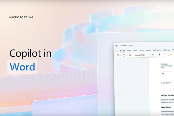Vidéo de présentation Copilot dans Word